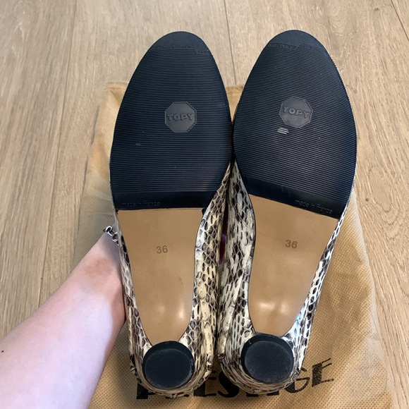 Prestige mid heel lady shoes,snake skin pattern - Picture 6 of 7